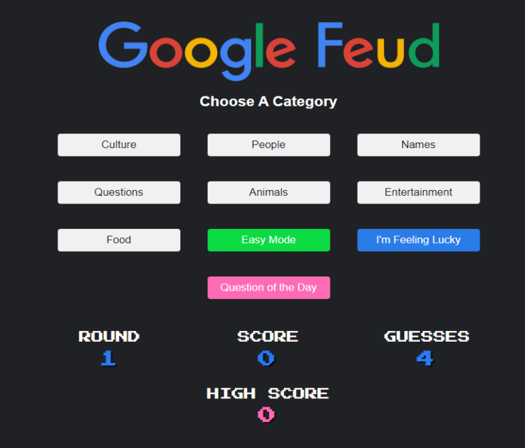 Feudle - Google Feud Wordle - Blossom Word Games